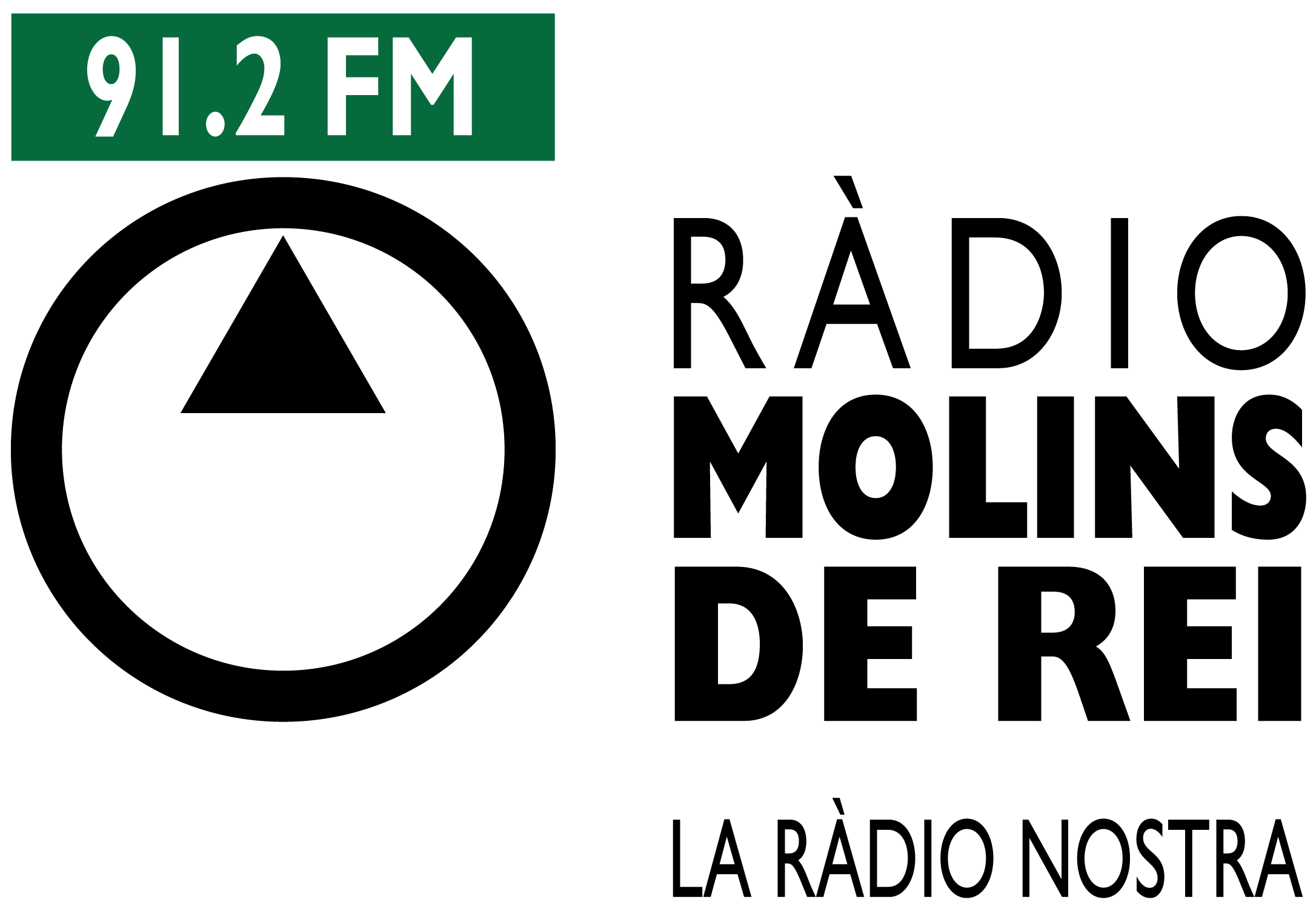 Logo de Ràdio Molins de Rei, 91.2 FM, La Ràdio Nostra.